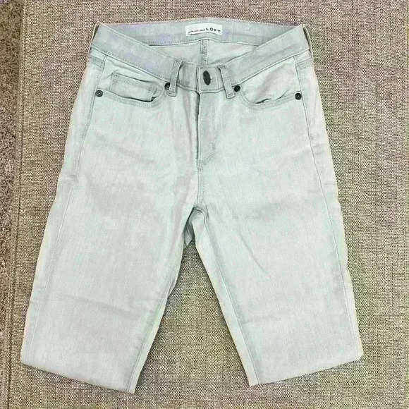 Loft Modern Skinny Jeans with Frayed Hem - Picture 3 of 7